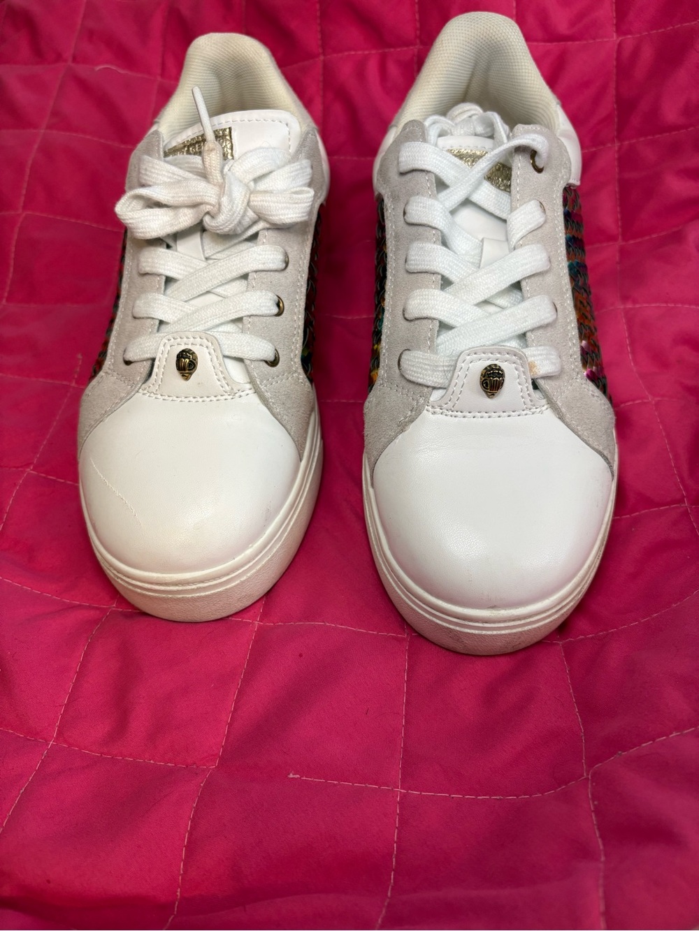 Kurt Geiger White Sneakers with Multicolor Side Panels